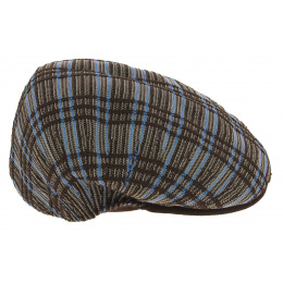 Casquette Plate Rib Plaid 504 Marron - Kangol