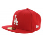 LA Dodgers Basic Fitted Wool Cap Red - New Era