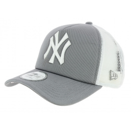 Clean Snapback Trucker Cap Gray NY Cotton - New Era