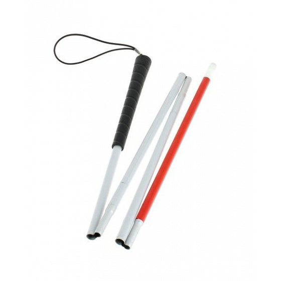 White Folding Guide Cane for Visually Impaired - Fayet