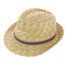 Natural Straw Pachuca Trilby Hat - Traclet Reference: 5372 | Traclet Hat Shop