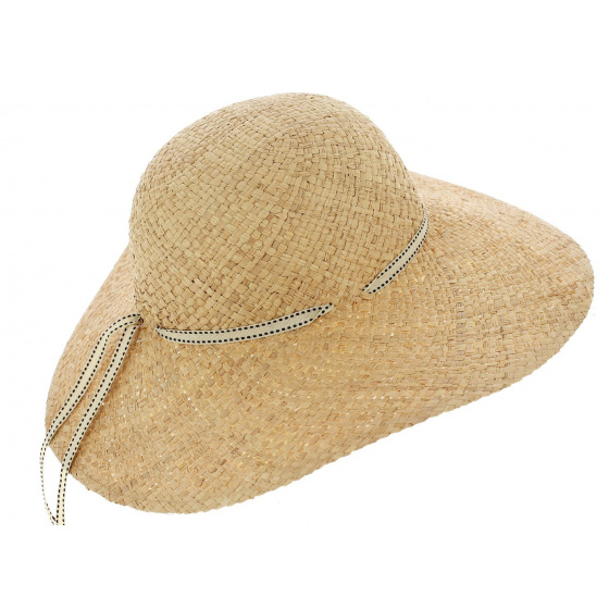 Margherita Natural Straw Summer Wide Brim Hat - Traclet