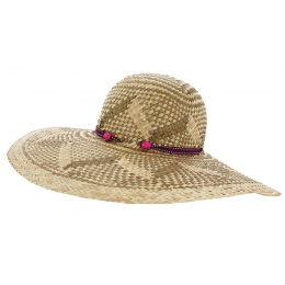 Banderia Summer Sun Hat Two-Tone Natural Straw - Traclet
