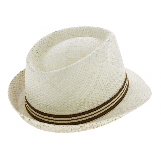 Chapeau Trilby Tuscany Paille Naturelle Crème - Traclet