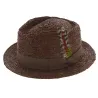 Chapeau Fédora Arbor Raphia Marron - Brixton Reference : 2589 | Chapellerie Traclet