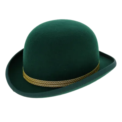 Melon Hat Wool Felt Trimmings Green - Traclet