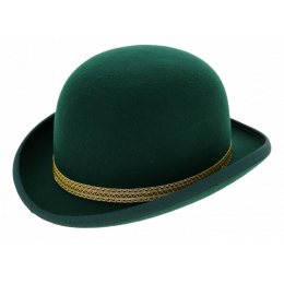 Melon Hat Wool Felt Trimmings Green - Traclet