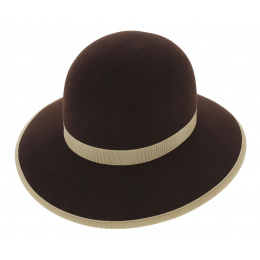 Audrey Wool Felt Wide-Brimmed Hat - Traclet
