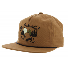 The Great Outdoors Strapback Cap Cotton Camel - Coal