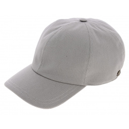Akil Strapback Baseball Cap Light Gray Linen