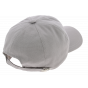 Akil Strapback Baseball Cap Light Gray Linen
