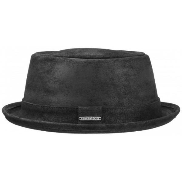 leather pork pie hat