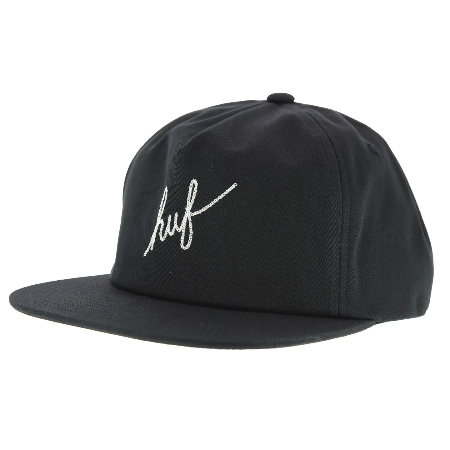 Casquette Snapback Script Coton Noir - Huf Reference : 651 | Chapellerie Traclet