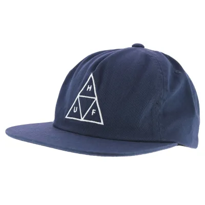 Casquette Snapback Triple Triangle Coton Bleu - Huf Reference : 3440 | Chapellerie Traclet