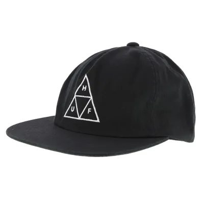 Casquette Snapback Triple Triangle Coton Noir - Huf Reference : 3709 | Chapellerie Traclet