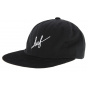 Huf - Black Cotton 6 Panel Script Strapback Cap