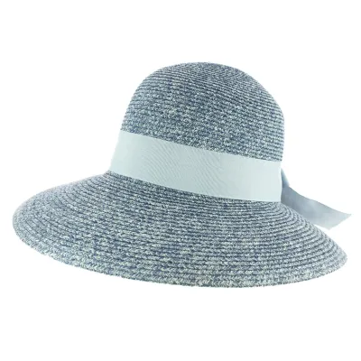 Summer Wide-Brimmed Valencia Sky Blue Paper Straw Hat - Marone Reference: 1767 | Traclet Hatters