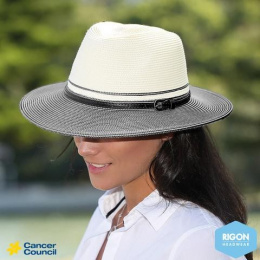 White / Black Two-Tone Heritage Traveler Hat - Rigon Headwear