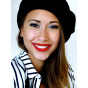 Black veiled beret
