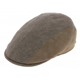 Shabby Chic Flat Cap Linen & Cotton Gray - Marone