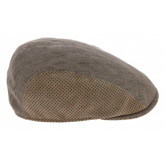 Casquette Plate Shabby Chic Lin & Coton Gris - Marone