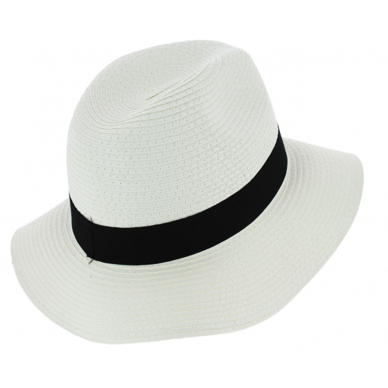 White Paper Straw Acapulco Traveller Hat - Traclet White Paper Straw Acapulco Traveller Hat - Traclet