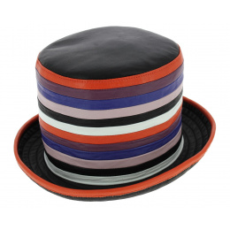 Multicolored Nappa Leather Top Hat - Traclet