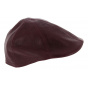 Plum Leather Invecchiata Curved Cap - Traclet