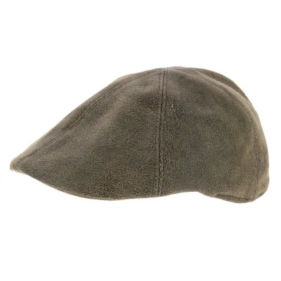 Casquette Plate Invecchiata Cuir Vieilli - Traclet Reference : 3893 | Chapellerie Traclet
