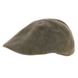 Invecchiata Aged Leather Flat Cap - Traclet