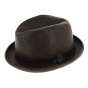 PorkPie Winston Brown Leather Hat - Traclet