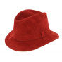 Red Renna Leather Traveller Hat - Traclet