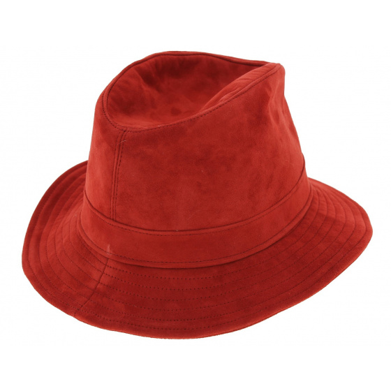 Red Renna Leather Traveller Hat - Traclet