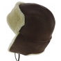 Brown Leather & Sheepskin Andventurer Ushanka - Traclet