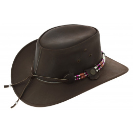 Indiana Traveller Hat Brown Leather - Aussie Apparel