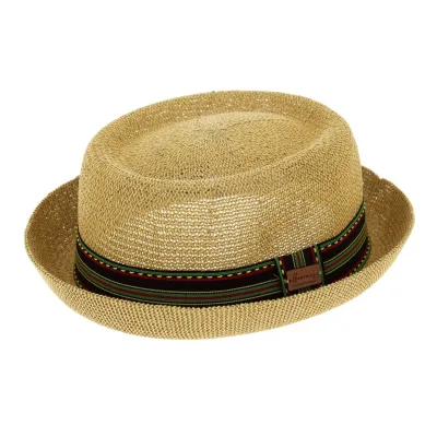 Chapeau PorkPie Don Gringo Paille Papier Naturel - Herman Headwear Reference : 695 | Chapellerie Traclet