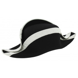 Second Empire Prefect Style Bicorne Hat Wool Felt
