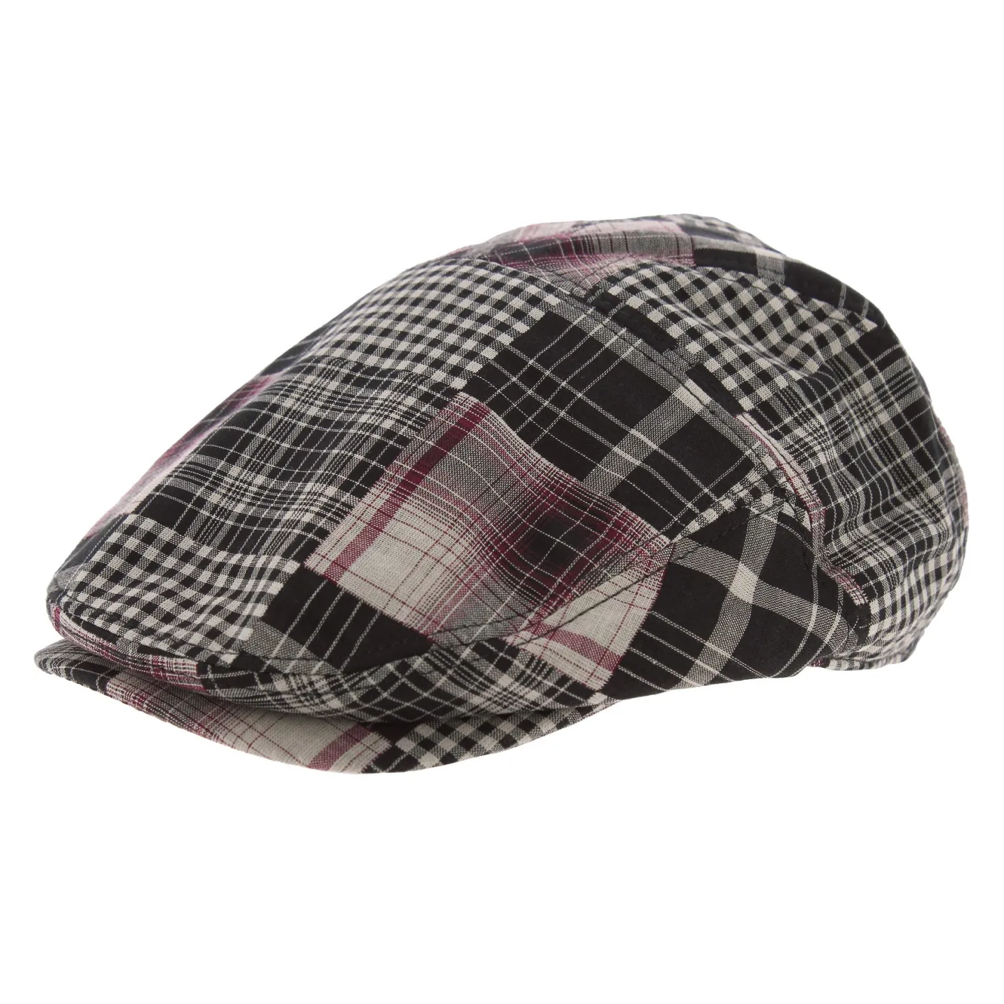 Casquette Plate Brit Coton Noir & Beige - Aussie Apparel Reference : 4071 | Chapellerie Traclet