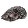 Casquette Plate Brit Coton Noir & Beige - Aussie Apparel Reference : 4071 | Chapellerie Traclet
