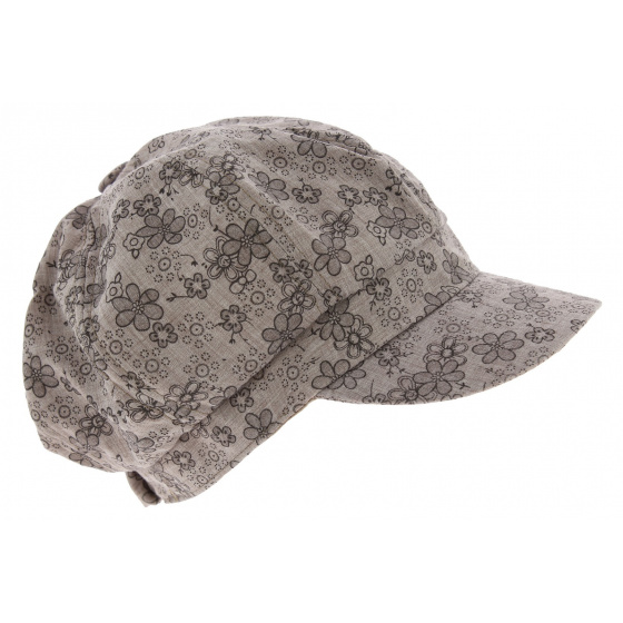Retro Summer Edelweiss Cotton Brown Newsboy Cap - Traclet