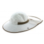 Beige High Protection Neck Cover-Up Hat - Soway