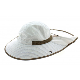 Beige High Protection Neck Cover Hat - Soway