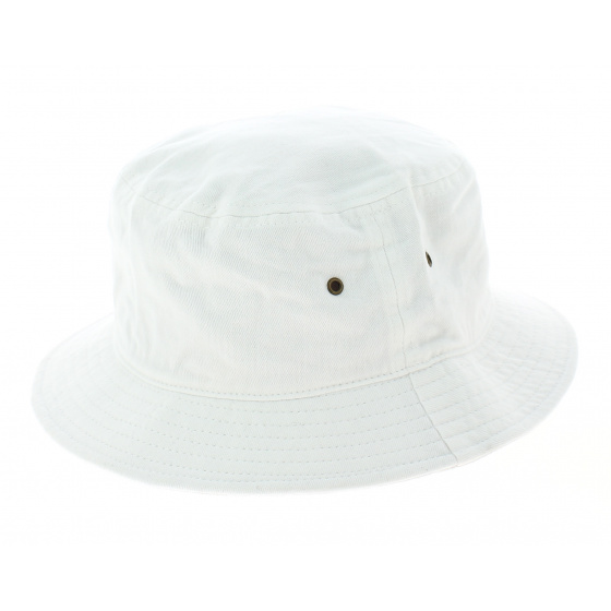 White Cotton Beachball Ros Bucket Hat - Traclet