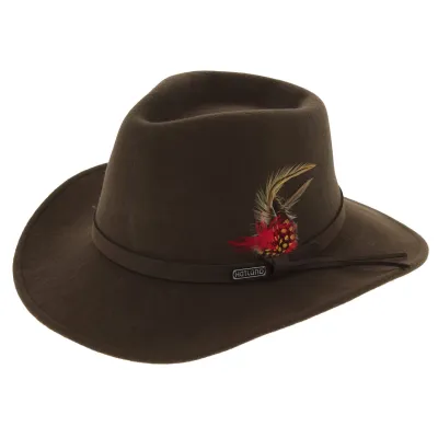 Riverhat Wool Felt Traveler Hat Brown - Hatland Reference: 6167 | Traclet Hat Shop