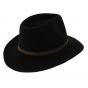 Black Wool Felt Riverhat Traveller Hat - Hatland