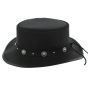 Porkpie Hat Silverado Black Leather - Head'n Home