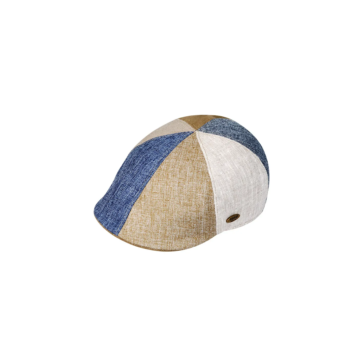 Casquette bombée patchwork beige Reference : 7031 | Chapellerie Traclet
