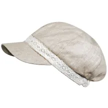 Beige Liberty cotton newsboy cap Reference: 3728 | Traclet Hat Shop