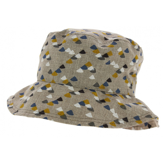 Telia Beige Plasticized Cotton Rain Bucket Hat - Mtm
