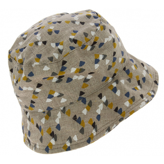 Telia Beige Plasticized Cotton Rain Bucket Hat - Mtm